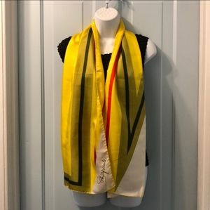 Vintage Schiaparelli silk scarf hand-rolled